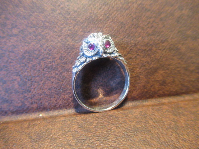 SILVER OWL RING Image