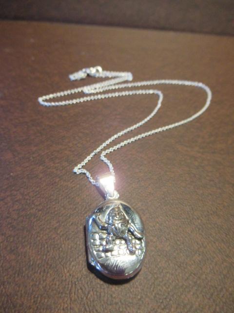SILVER HUMPTY DUMPTY LOCKET ON SILVER CHAIN Image
