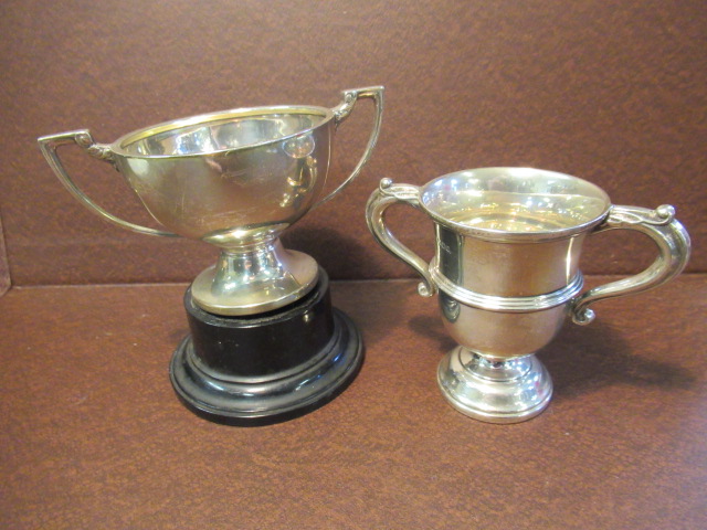 TWO SILVER TROPHIES Image