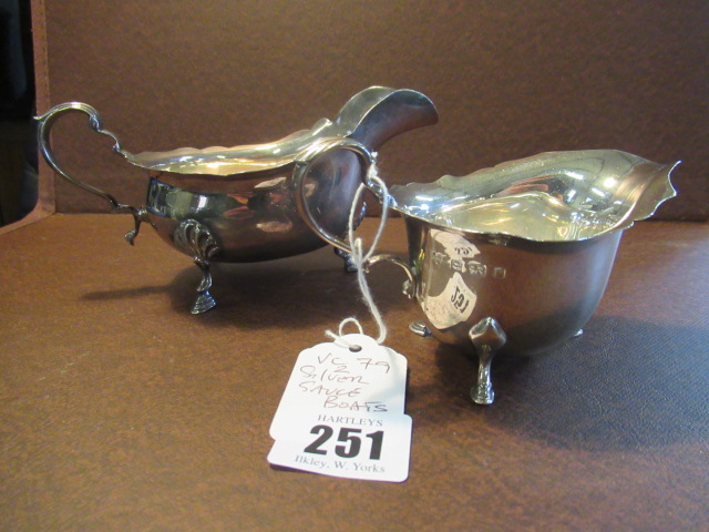 TWO SILVER SAUCE BOATS Image