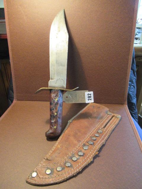 BOYLE AND GAMBLE SHEATHED BOWIE  KNIFE Image