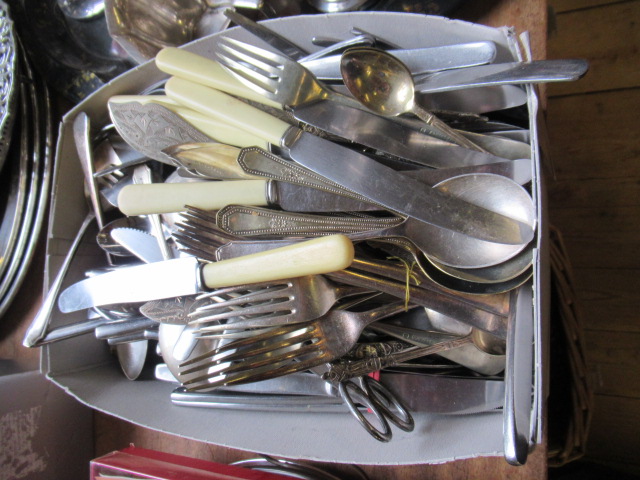 BOX OF EPNS CUTLERY Image