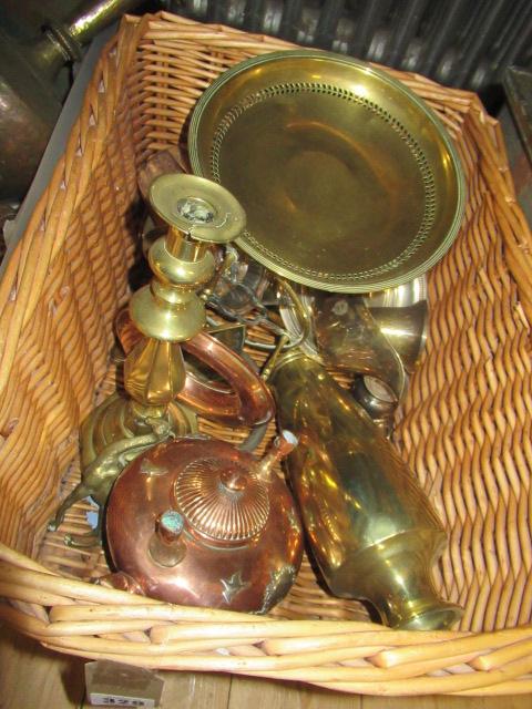 BASKET OF BRASS AND COPPER   Image