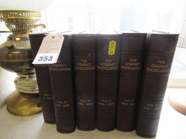 LEATHER SPINED COMPACT ENCYCLOPAEDIA SET Image