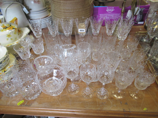 QUANTITY OF CUT GLASS DRINKING GLASSES Image