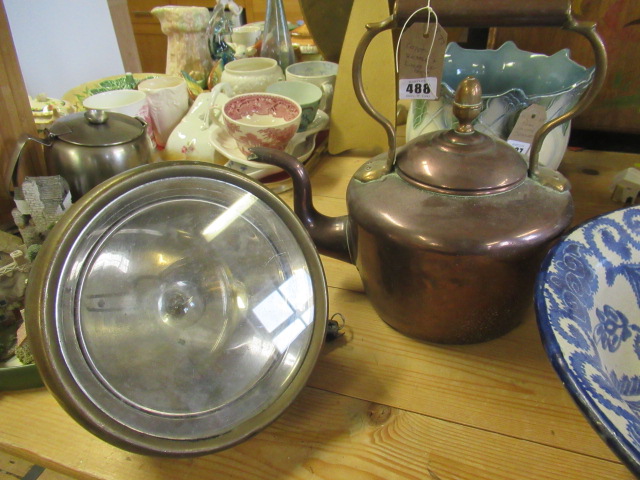 COPPER KETTLE AND LUCAS CAR LAMP Image