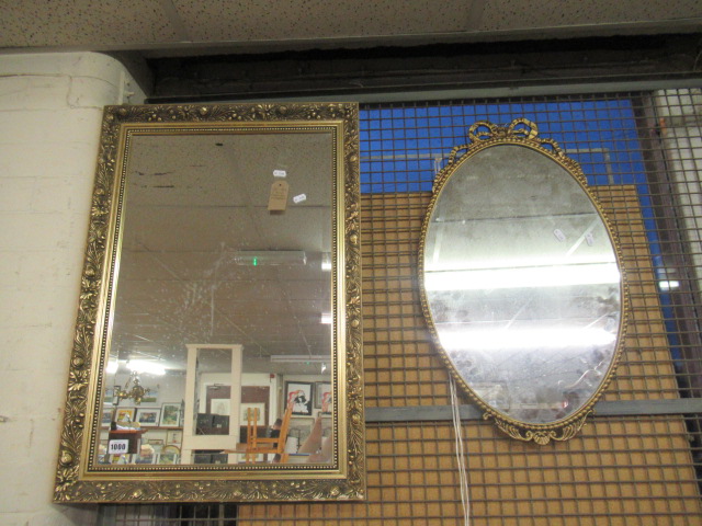 TWO GILT FRAMED MIRRORS Image