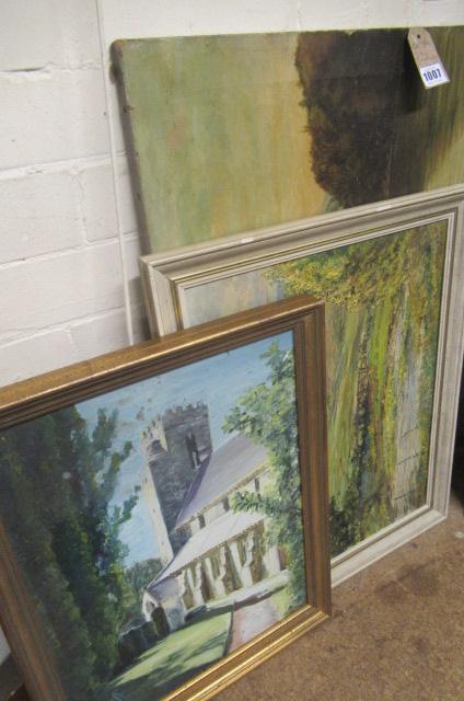 THREE OIL PAINTINGS Image