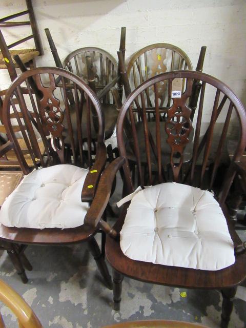 SIX REPRO KITCHEN WINDSOR CHAIRS Image