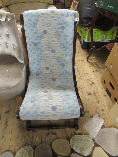 BLUE UPHOLSTERED CHAIR Image