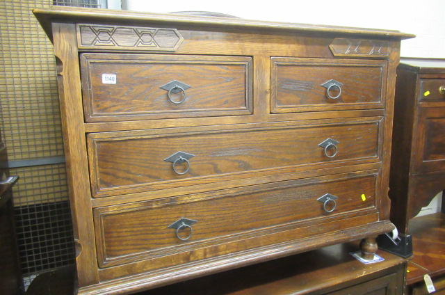 OAK FOUR DRAWER CHEST Image