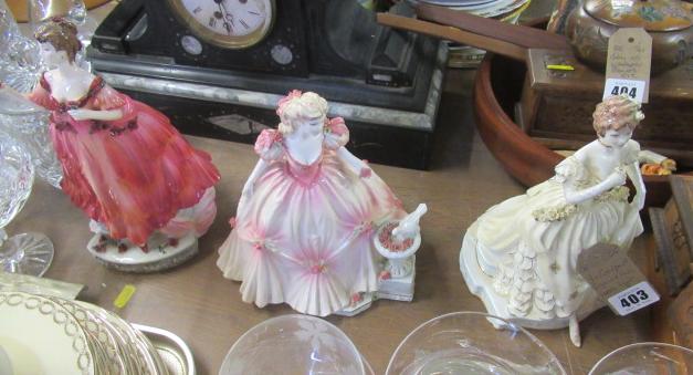 THREE COALPORT FIGURES INCLUDING MOONLIGHT Image