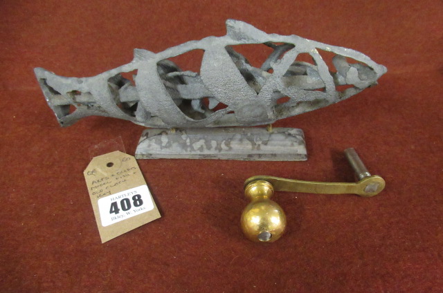 ARTS AND CRAFTS MODEL FISH AND AN OLD CLOCK KEY Image