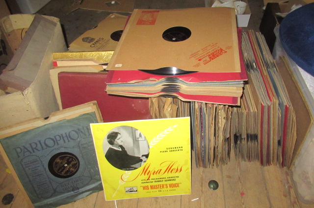 COLLECTION OF HIS MASTERS VOICE 78 RPM RECORDS ETC Image
