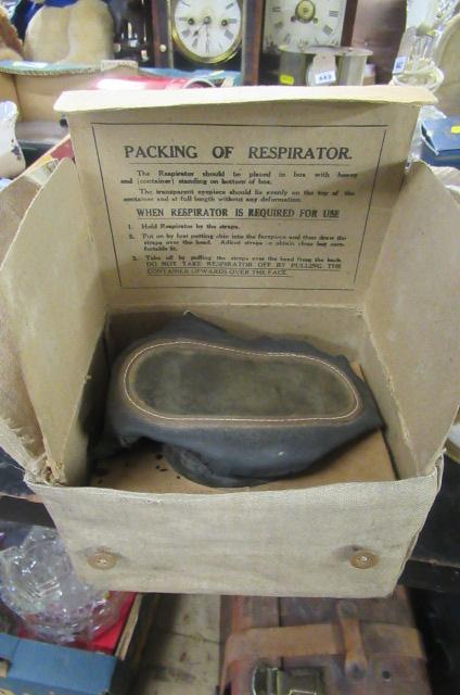 CASED WW II GAS MASK Image