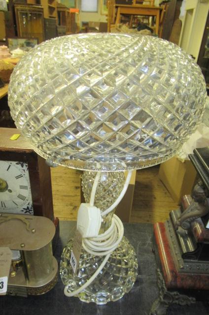 LARGE CUT GLASS LAMP Image