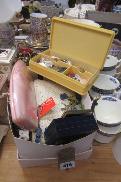 BOX OF COSTUME JEWELLERY Image