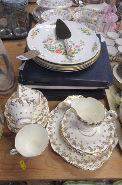 FLORAL TEA SET AND COALPORT PLATES ETC Image
