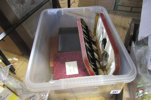 BOX OF ASSORTED CUTLERY Image