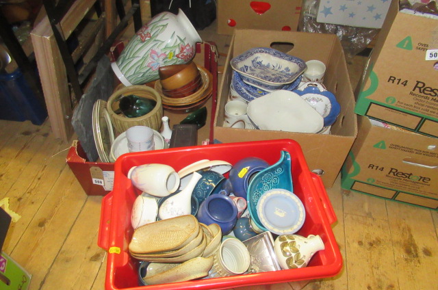THREE BOXES OF CERAMICS ETC Image