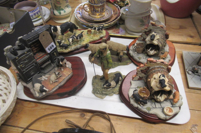 TRAY OF FINE ART SOCIETY AND BORDER FINE ARTS ORNAMENTS Image