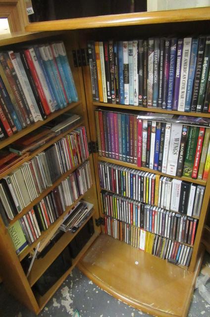 CD CABINET AND CONTENTS Image