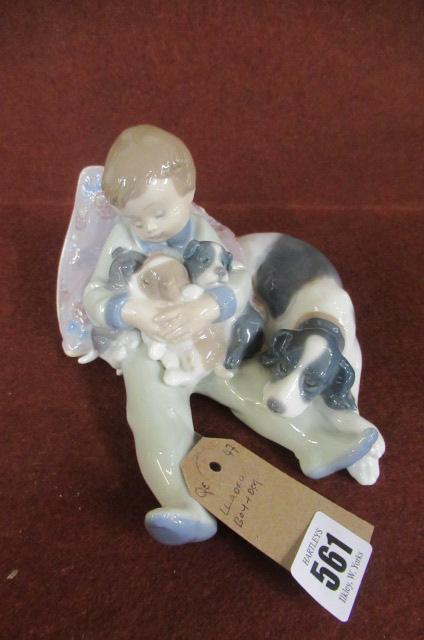 LLADRO BOY WITH DOGS Image