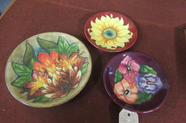 THREE MOORCROFT DISHES Image