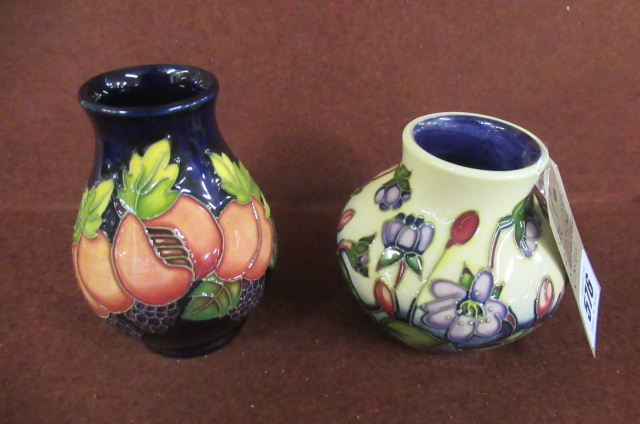TWO SMALL MOORCROFT VASES Image