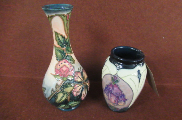 TWO SMALL MOORCROFT VASES Image