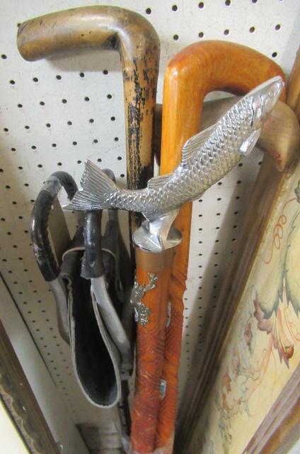 FOUR WALKING STICKS AND A SHOOTING STICK Image