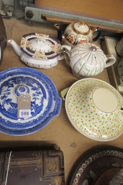 THREE TEAPOTS AND TWO TUREENS Image