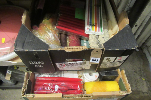 TWO BOXES OF CHRISTMAS CANDLES ETC Image