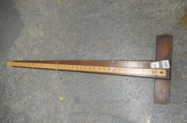 SET SQUARE AND YARD STICK Image