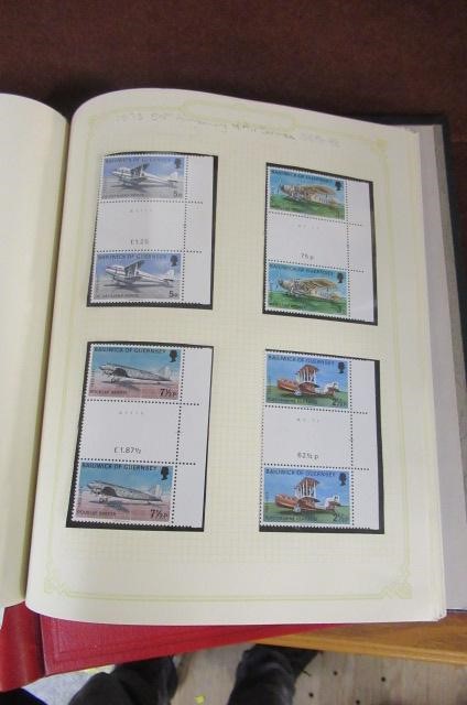 TWO ALBUMS OF GUERNSEY AND ALDERNEY MINT GUTTER PAIRS Image