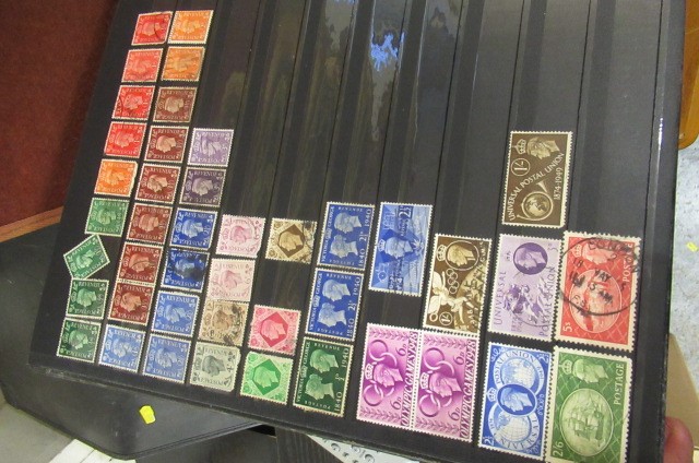 BROWN AND A RED ALBUM OF VICTORIAN AND LATER STAMPS Image