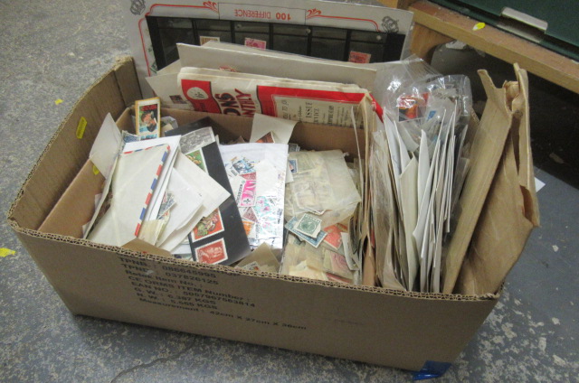 BOX OF LOOSE STAMPS Image