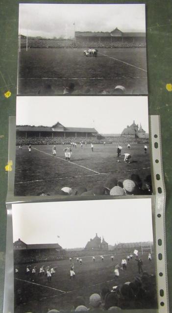 THREE PHOTO PRINTS OF 1901 RUGBY LEAGUE CUP FINAL Image