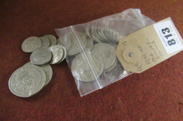 BAG OF OLD SILVER COINS Image