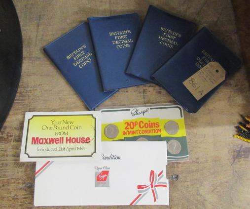 SEVEN COIN COLLECTIONS INCLUDING FOUR FIRST DECIMAL POINTS Image