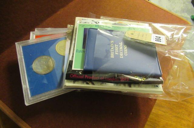 COLLECTION OF CASED COINS ETC Image