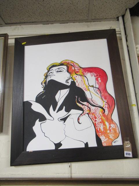 FRAMED PAINTING ECSTASY SIGNED VIC QUIGLEY Image