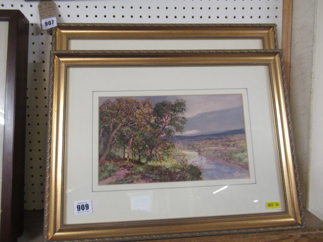 PAIR WATERCOLOURS INITIALLED J A 1930 AND 1938 Image