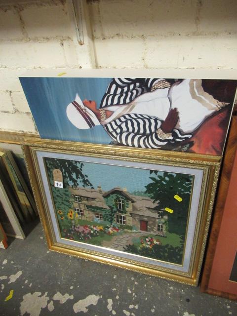 CANVAS AND A CROSS STITCH Image