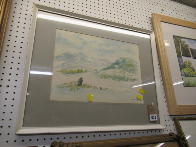 SIGNED LANDSCAPE WATERCOLOUR BY A ELLISON Image