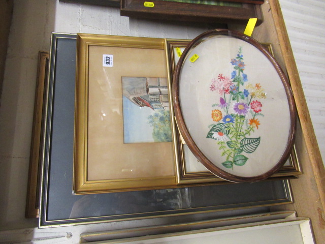 SIX FRAMED PICTURES INCLUDING WATERCOLOURS Image