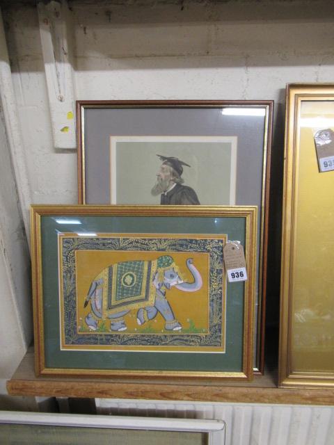 INDIAN ELEPHANT PICTURE VANITY FAIR PRINT Image