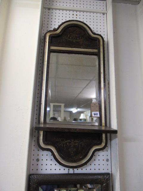 FRAMED MIRROR WITH SHELF Image