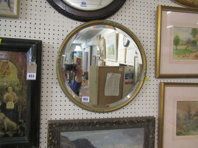 FRAMED CIRCULAR BEVELLED MIRROR Image