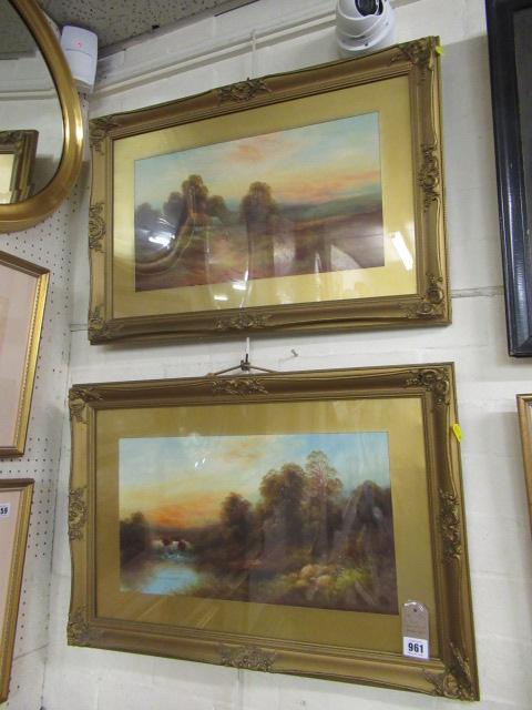 PAIR GILT FRAMED LANDSCAPE OILS Image